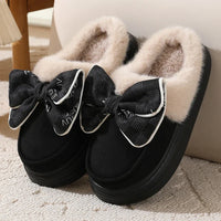 Cozy Bowknot Plush Slippers™