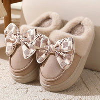 Cozy Bowknot Plush Slippers™